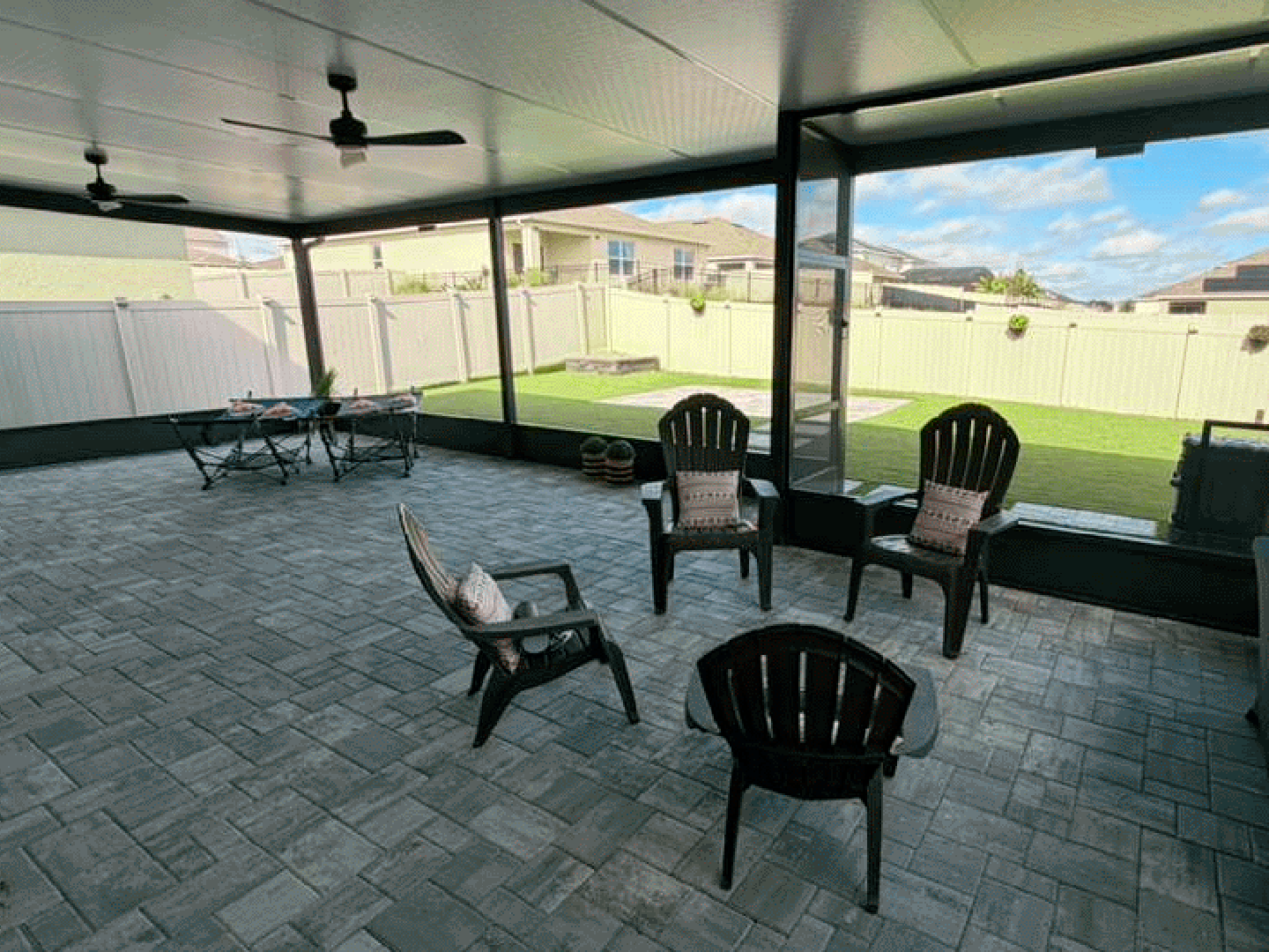 Outdoor pavers patio installation backyard Orlando