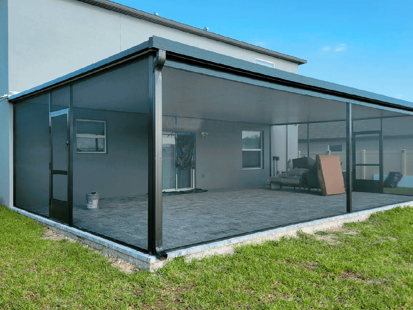 Backyard screen enclosure house Orlando Florida