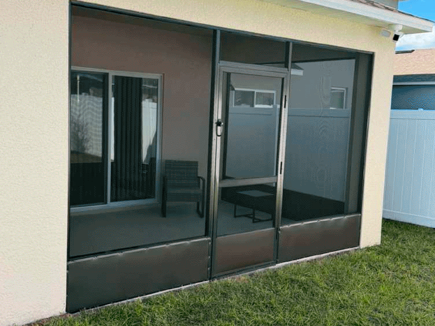 Covered patio enclosure glass screen Orlando
