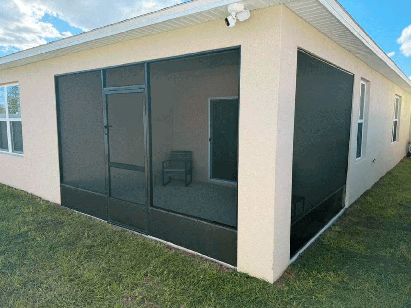 Screened patio installation backyard Orlando FL