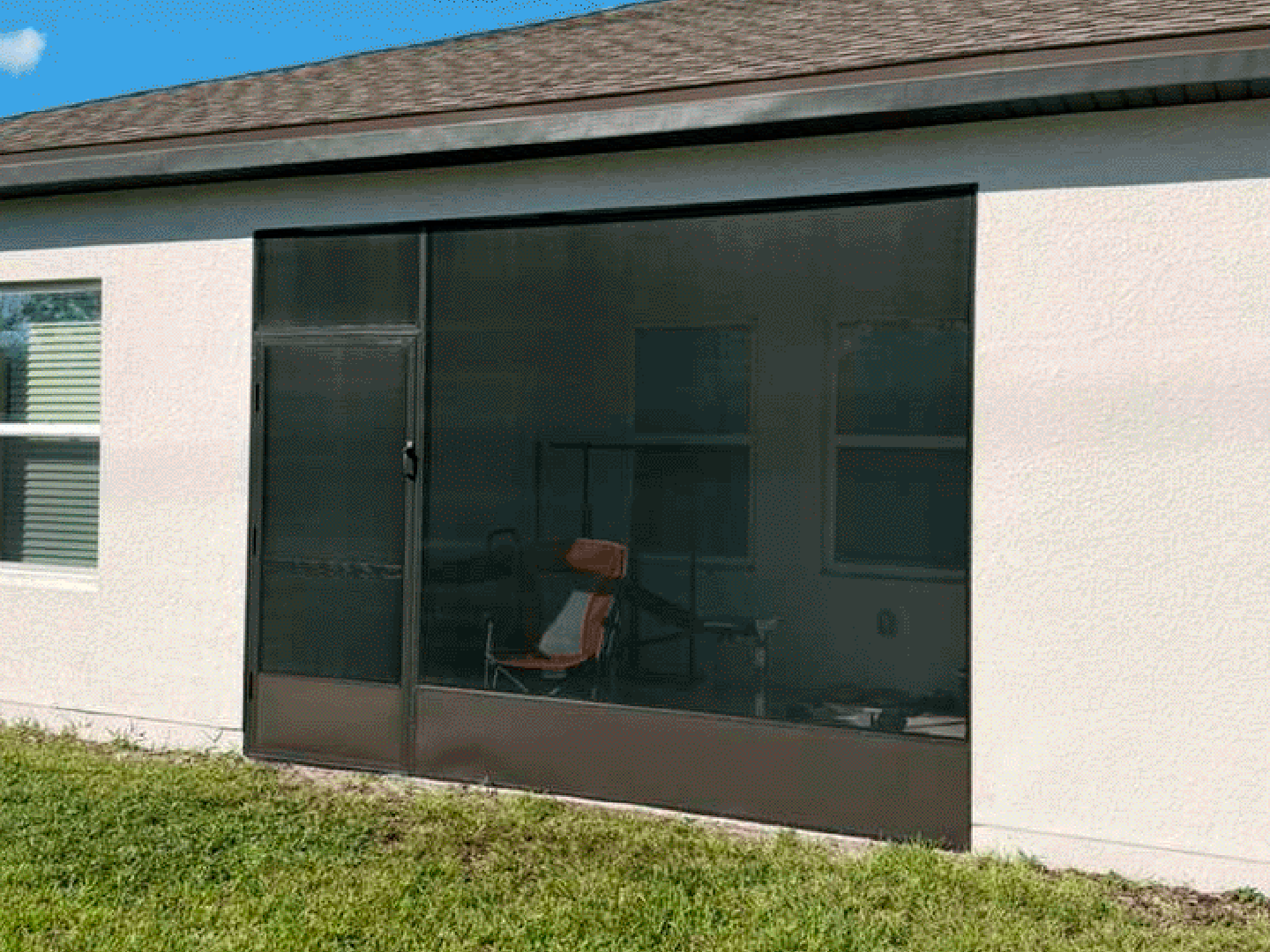 Screen enclosure patio modern house Orlando