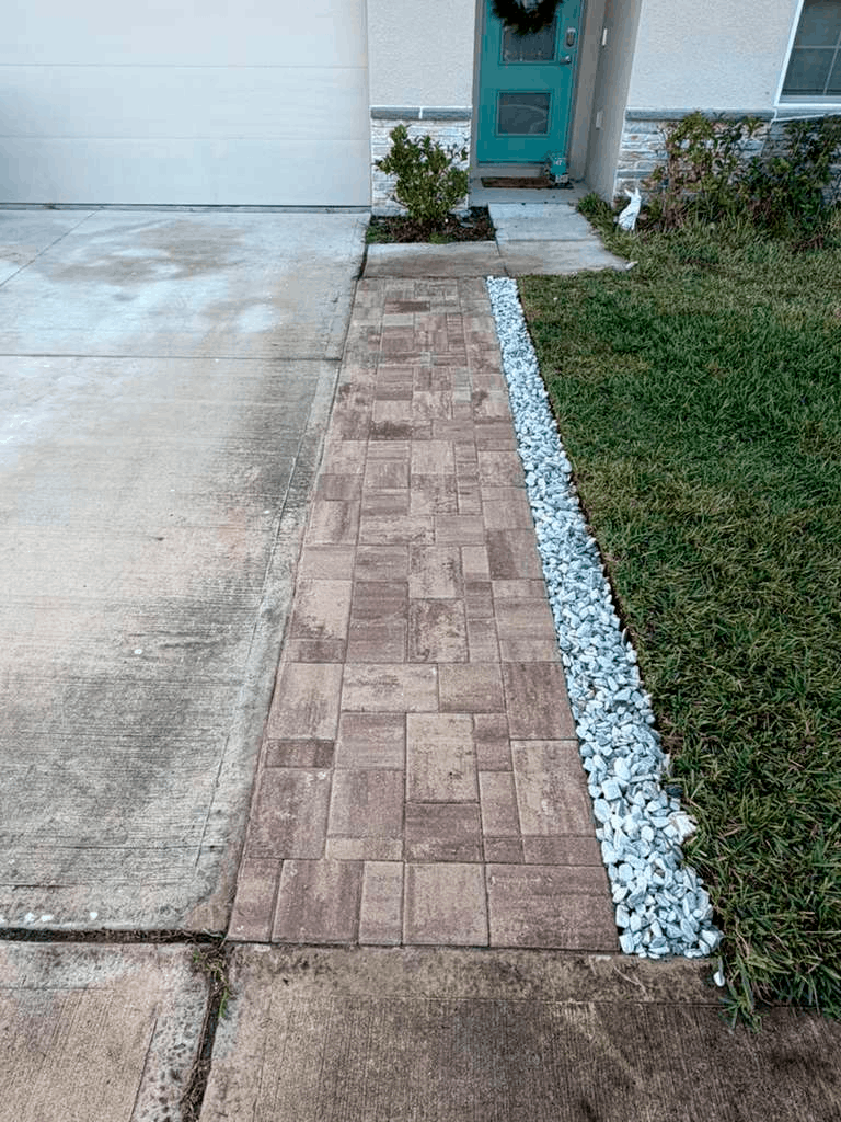 Sidewalk pavers pathway installation Orlando FL
