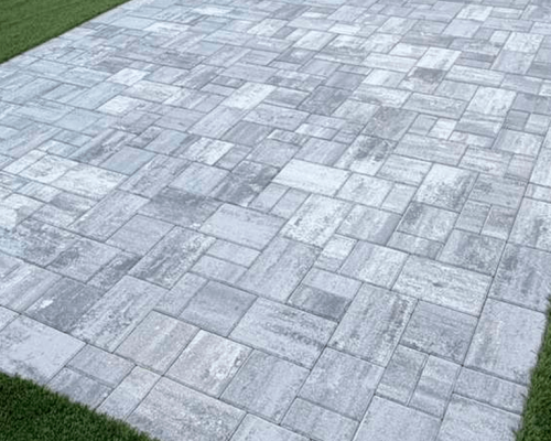 Driveway pavers installation gray design Orlando